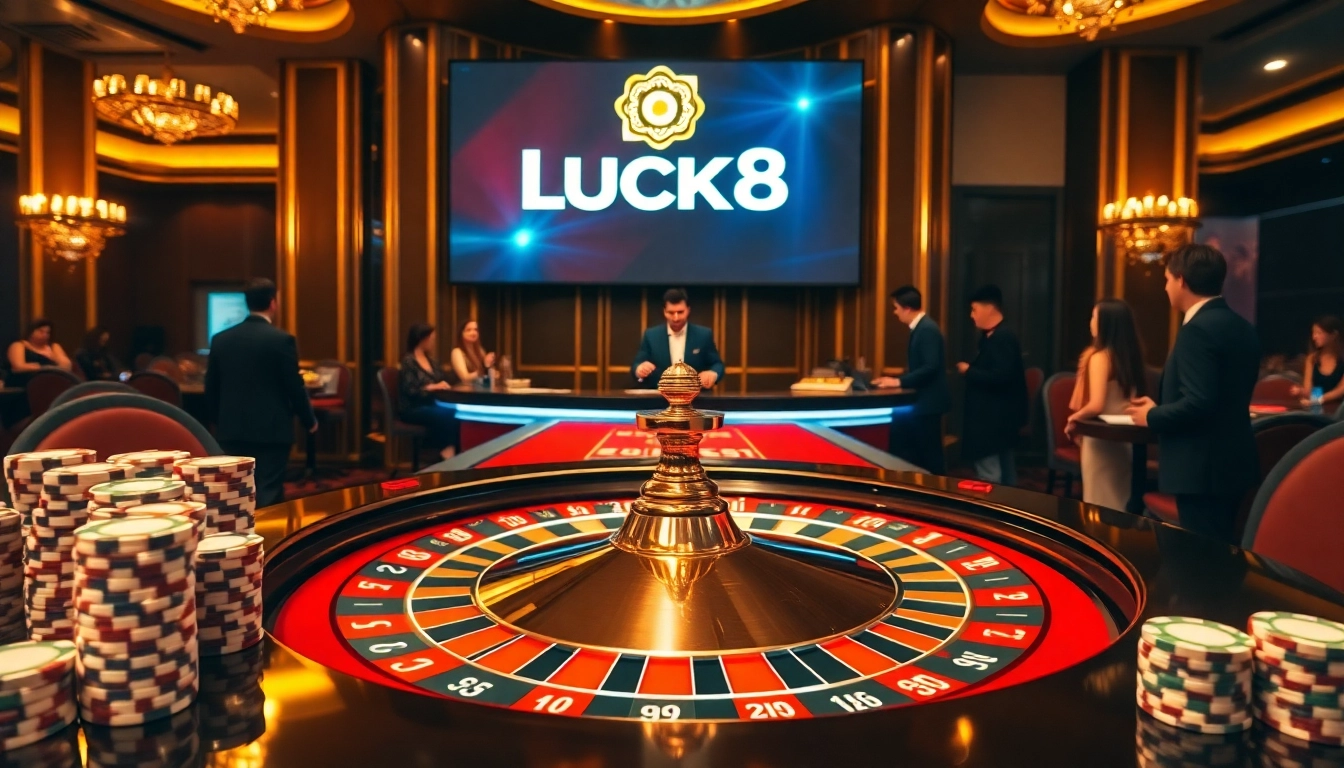Experience thrilling gaming action at LUCK8's premier online casino, featuring roulette and poker.