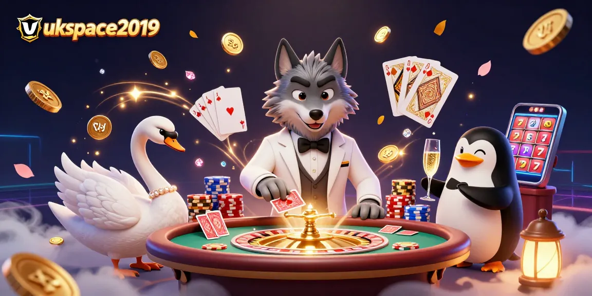 Engage in thrilling gameplay at ukspace2019 with a vibrant casino illustration showcasing excitement and winnings.